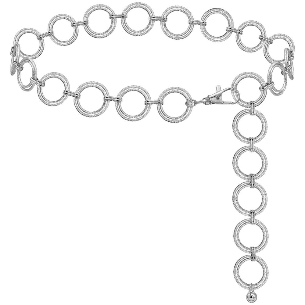 5391 Metal Waist Chain For Women Chunky Belly Link Belt Dresses